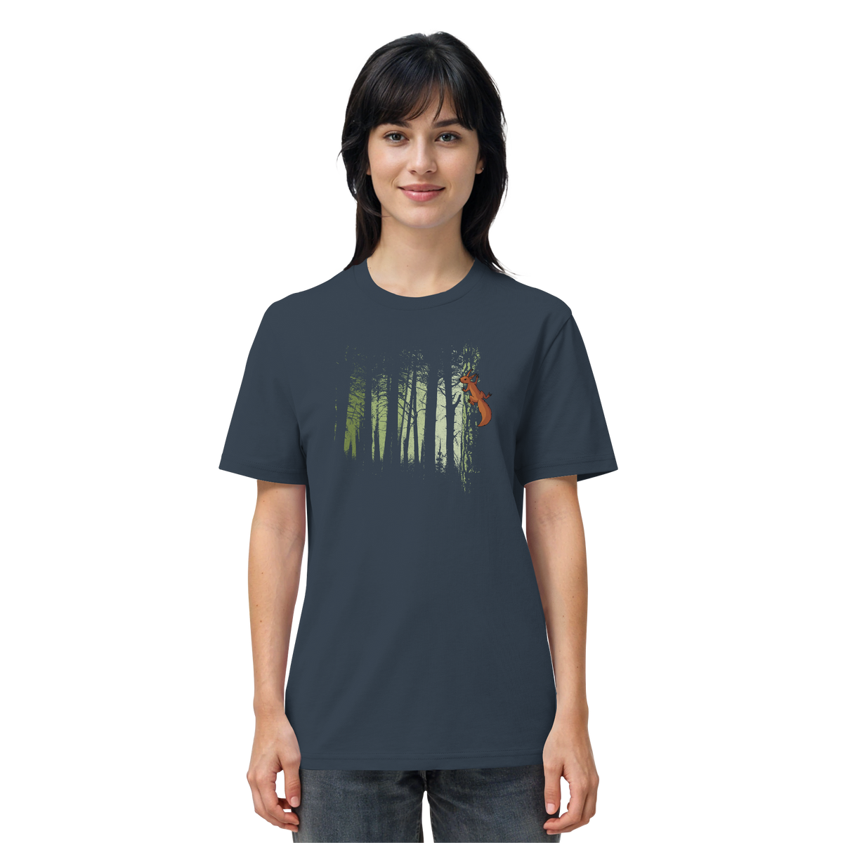 Eichhörnchen im Zwielicht-Wald - Organic Shirt