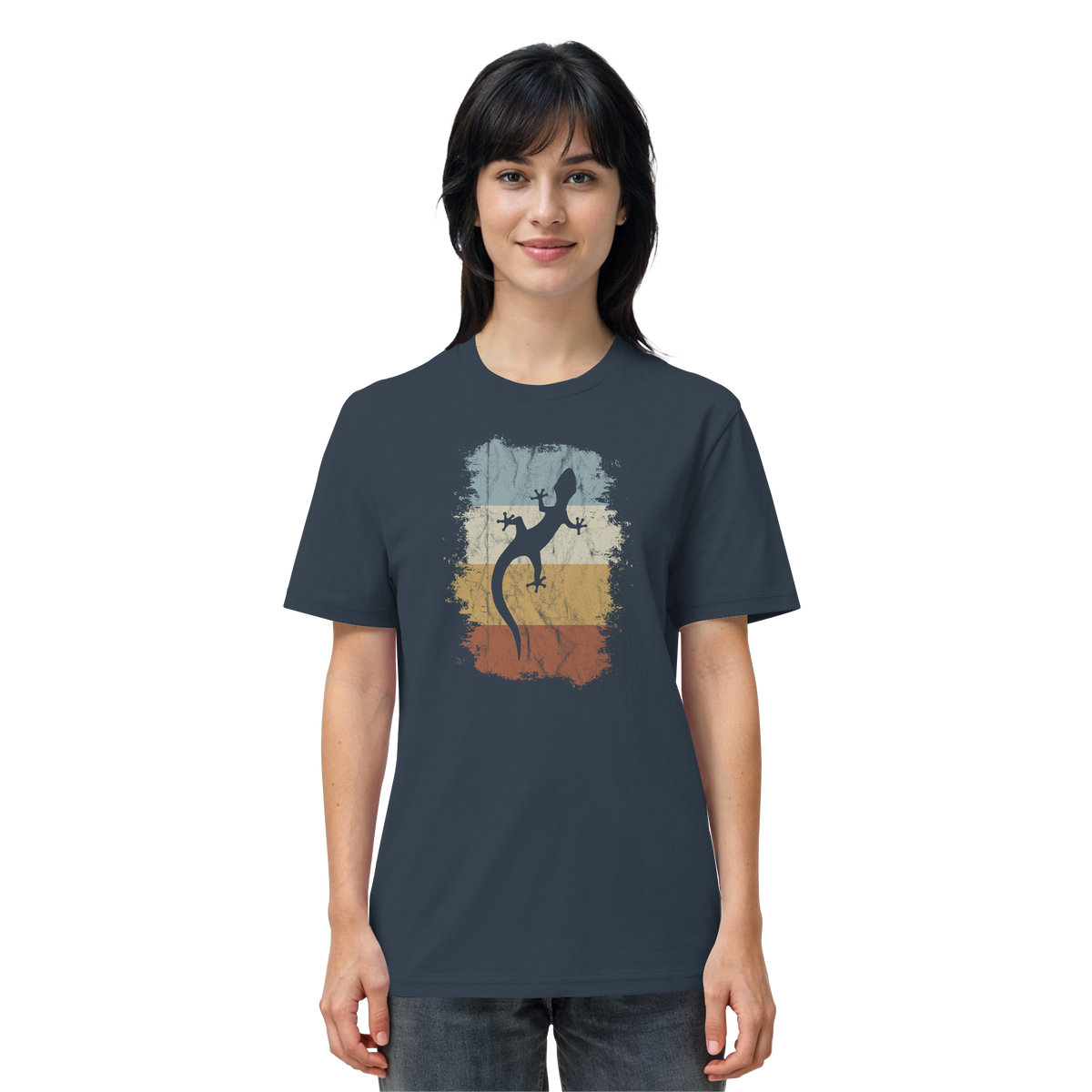 Retro Gecko Salamander Silhouette - Organic Shirt