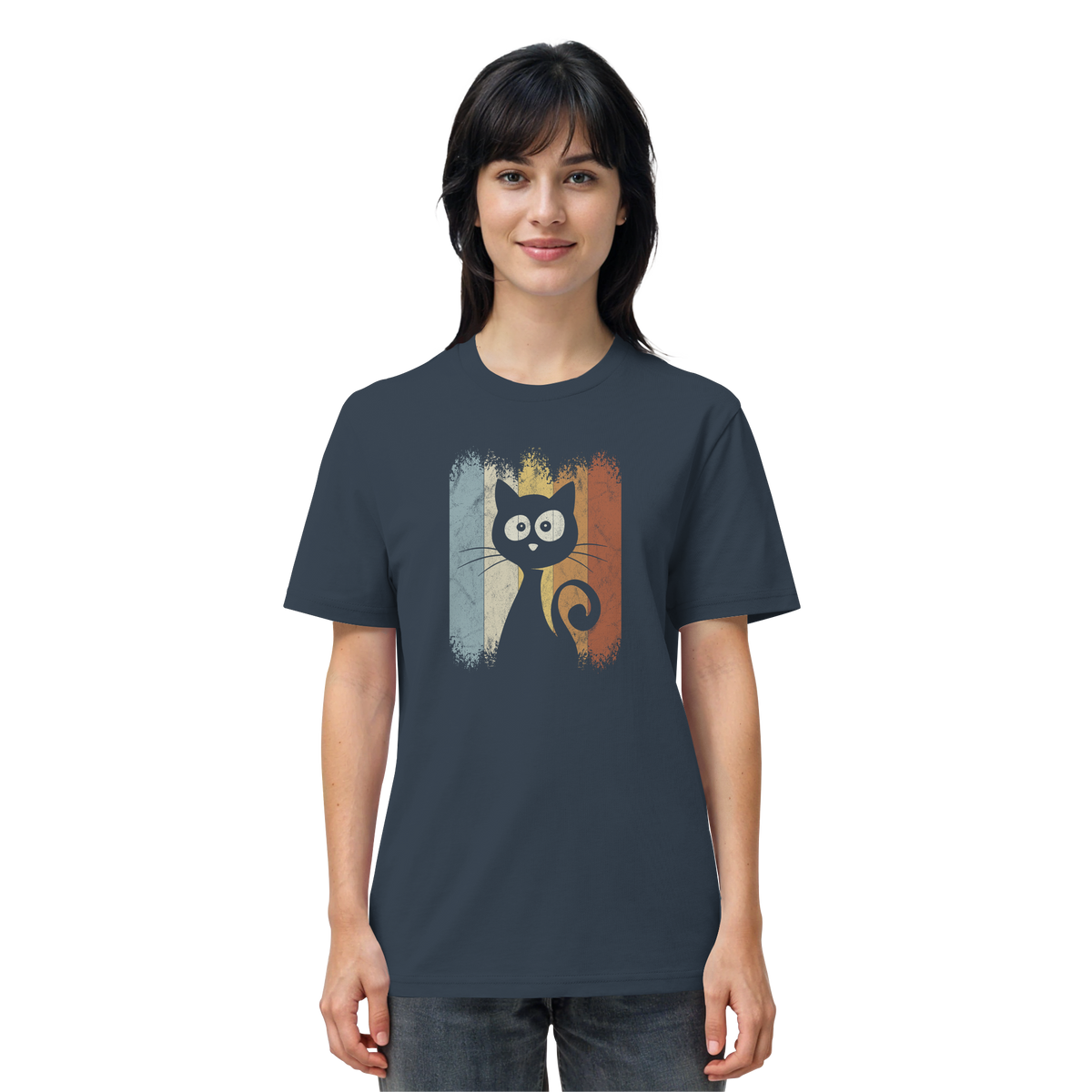 Retro Katze Silhouette - Organic Shirt