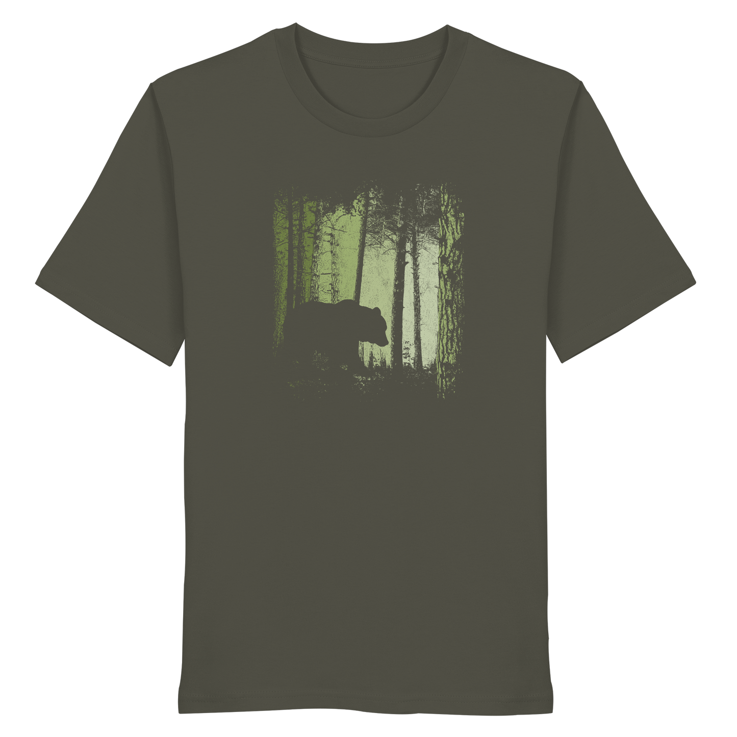 Braunbär im Zwielicht Wald - Organic Shirt
