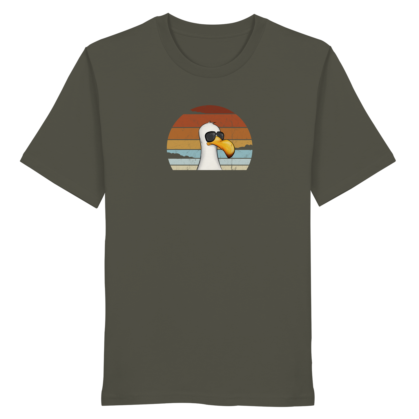 Cool lässige Retro Möwe - Organic Shirt