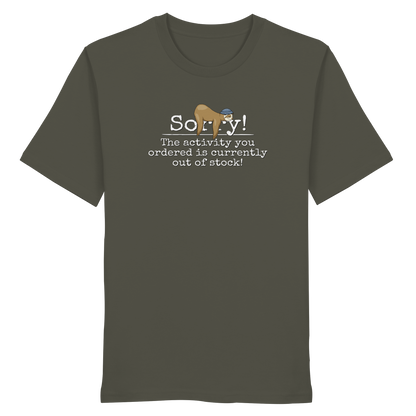 No-Activity Faultier - Organic Shirt