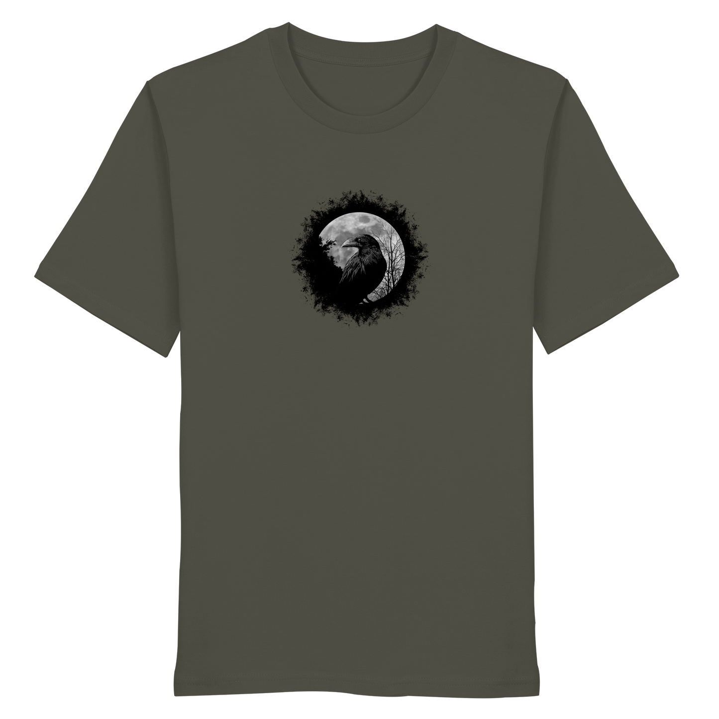 Schwarzer Rabe bei Vollmond  - Organic Shirt