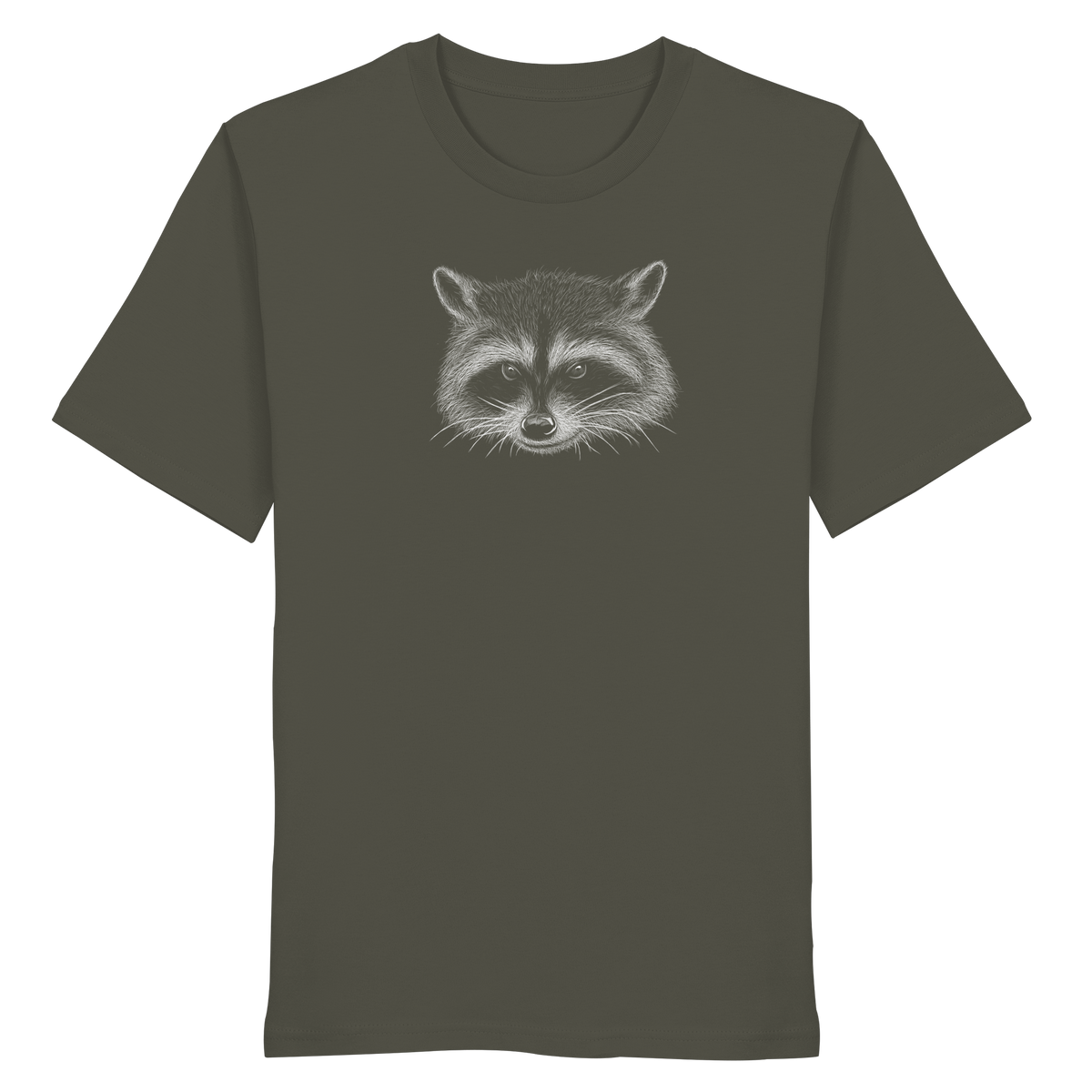 Waschbär Illustration Kritzelkunst - Organic Shirt