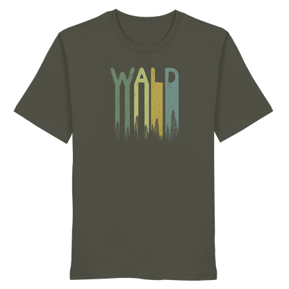 Wald Retro Forst Schriftzug - Organic Shirt