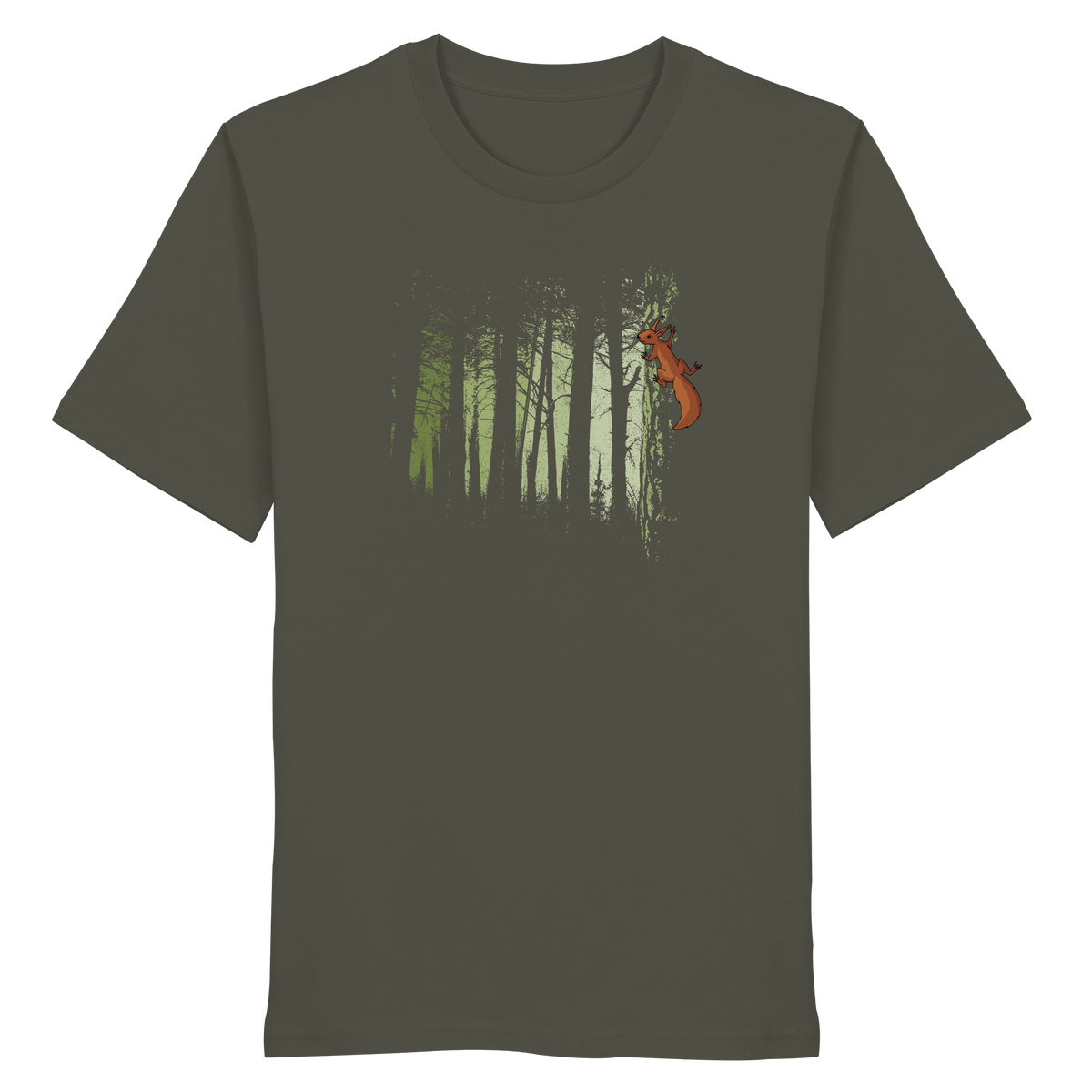 Eichhörnchen im Zwielicht-Wald - Organic Shirt