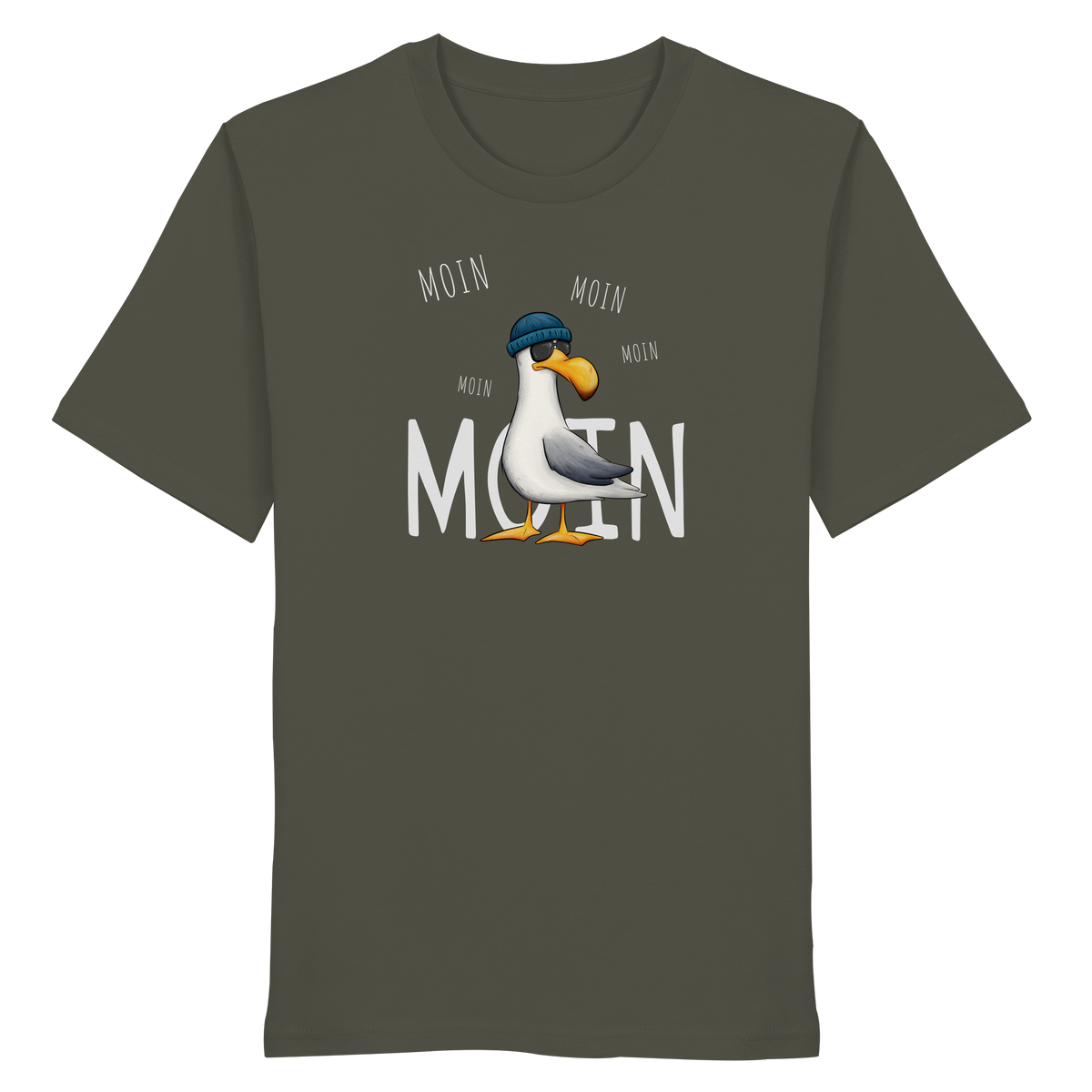 Moin Moin Lässige Hipster Möwe  - Organic Shirt