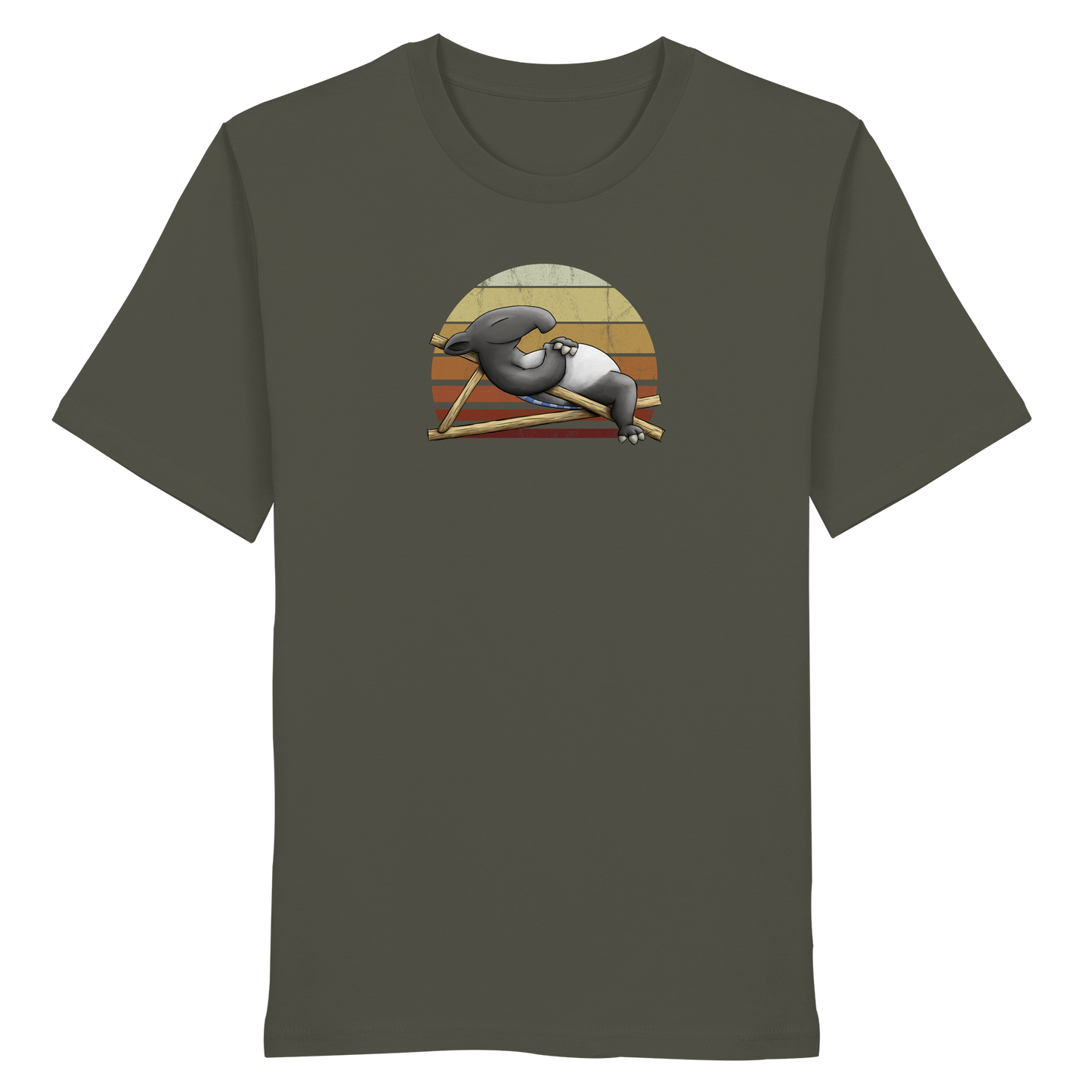 Lässiger Retro Sundown Tapir - Organic Shirt