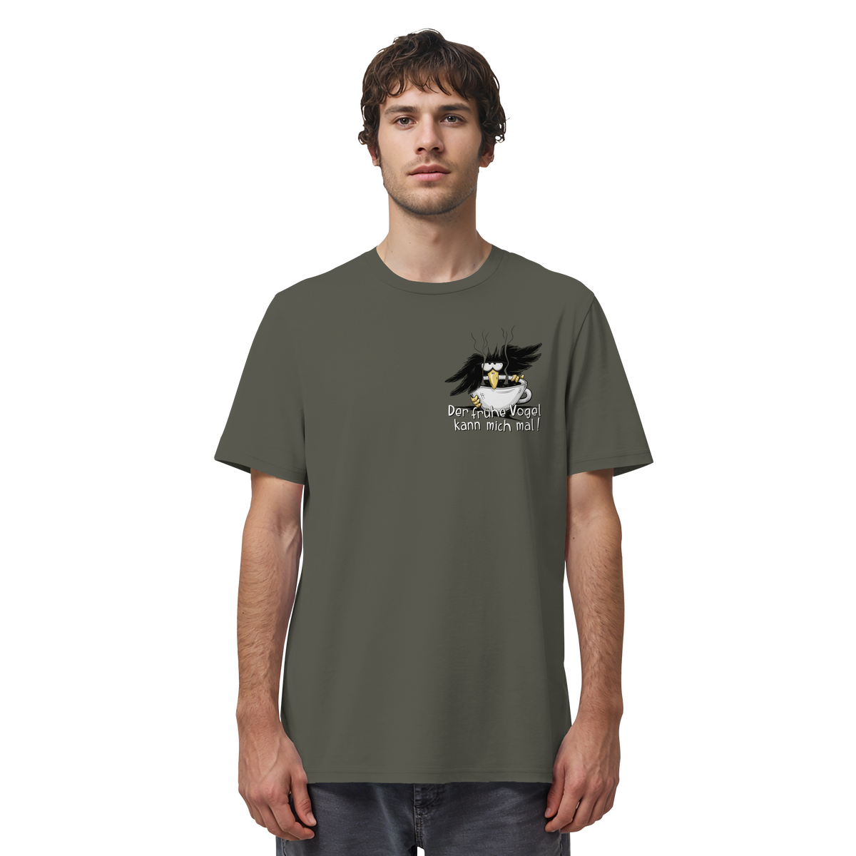 Der frühe Vogel kann mich mal | Kaffee Rabe - Organic Shirt