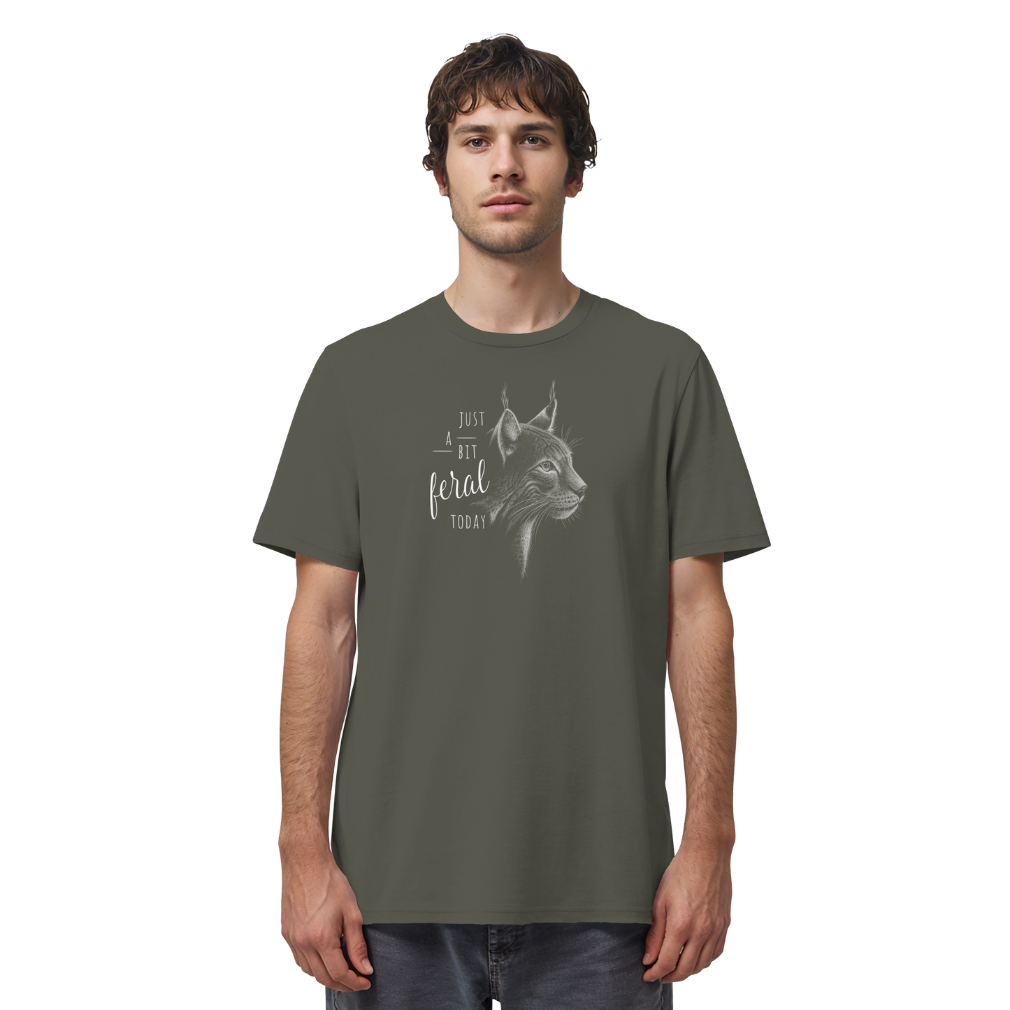 Just A Bit Feral Today! Wildkatze - Organic Shirt