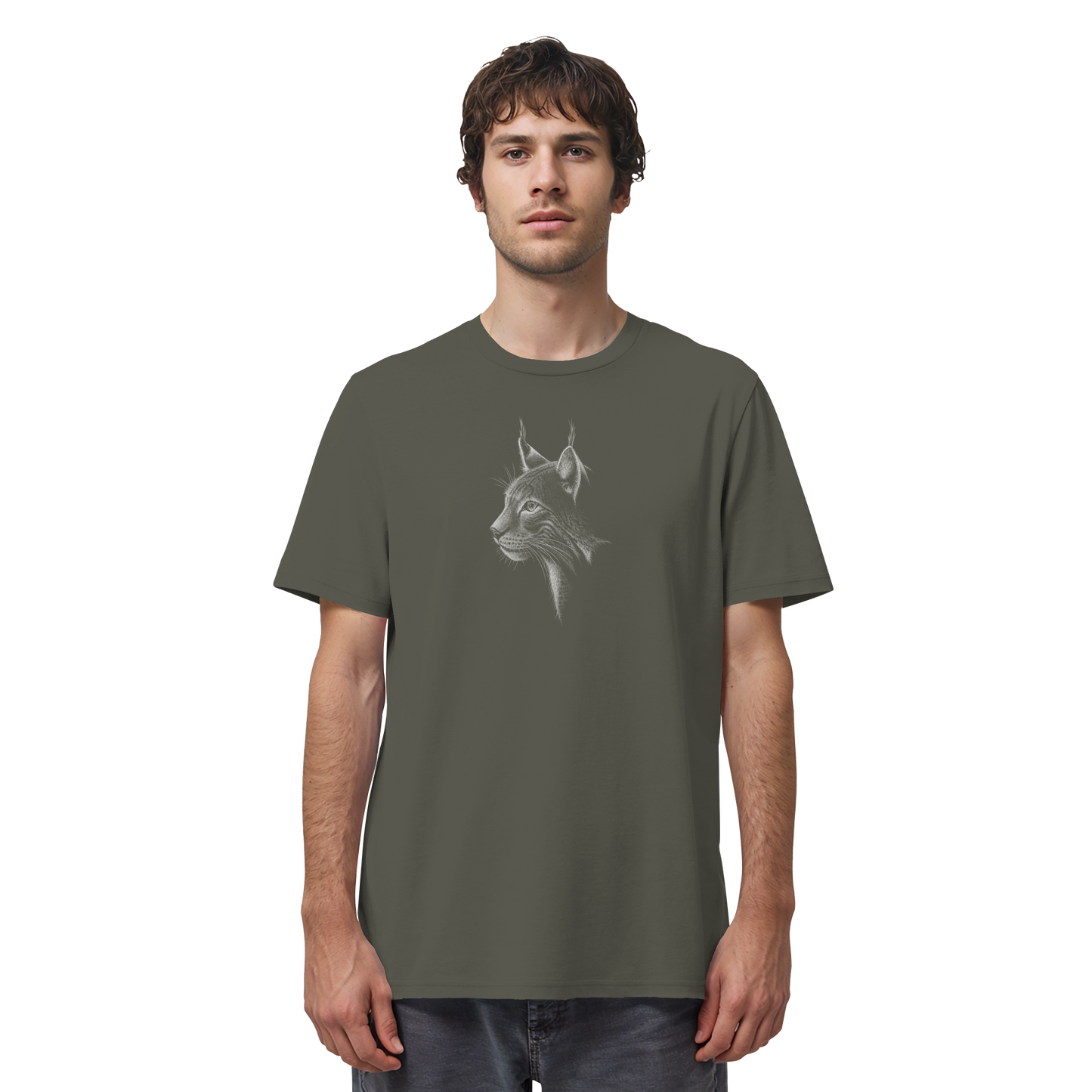 Luchs Kritzelkunst Wildkatze Illustration - Organic Shirt