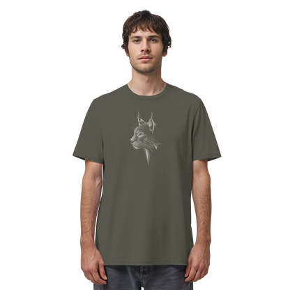Luchs Kritzelkunst Wildkatze Illustration - Organic Shirt