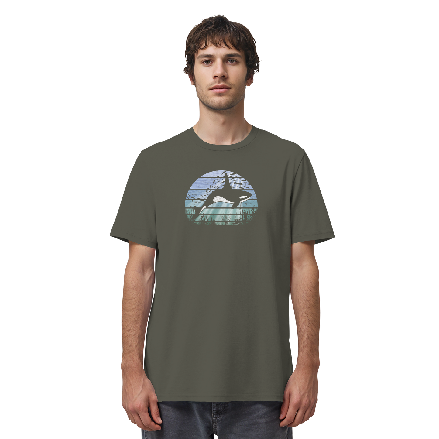 Retro Tiefsee Schwertwal Orca - Organic Shirt