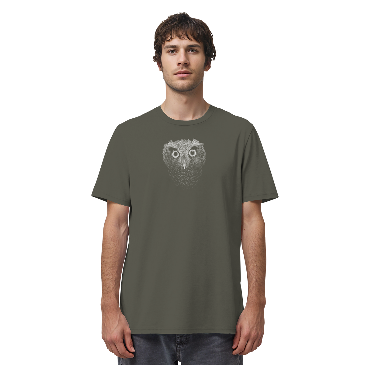 Eule Kritzelkunst Illustration - Organic Shirt