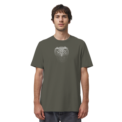 Eule Kritzelkunst Illustration - Organic Shirt
