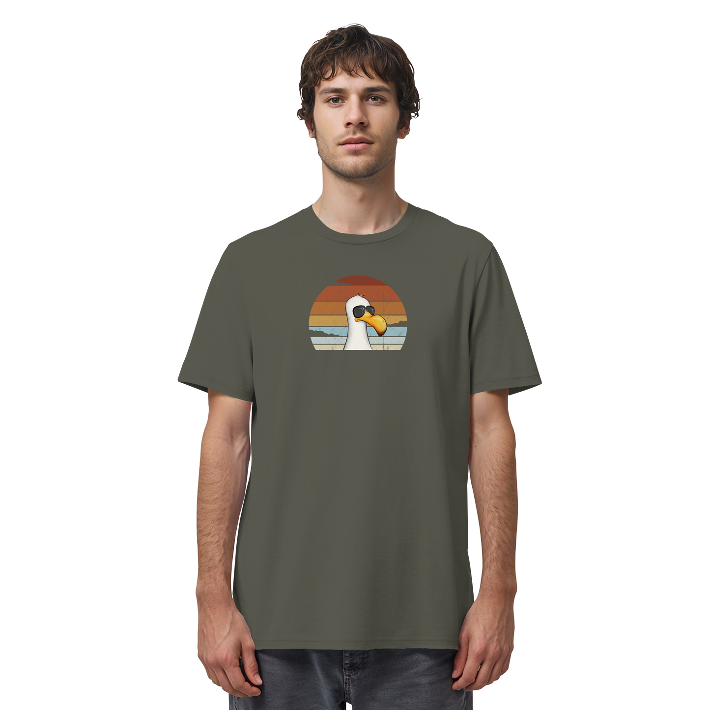 Cool lässige Retro Möwe - Organic Shirt