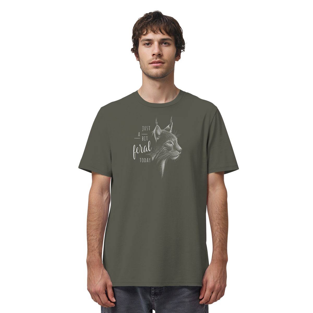 Just A Bit Feral Today! Wildkatze - Organic Shirt