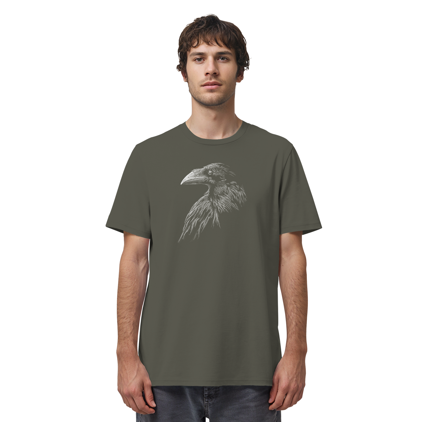 Kritzelkunst Rabe Krähe - Organic Shirt
