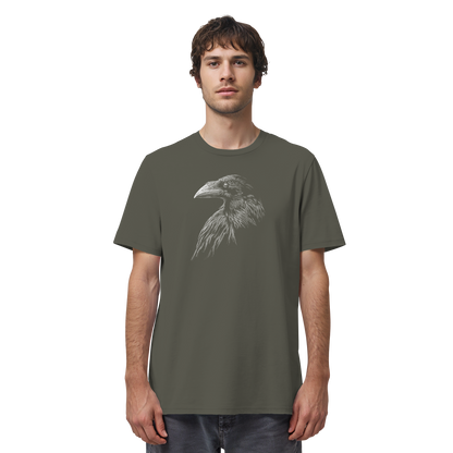 Kritzelkunst Rabe Krähe - Organic Shirt