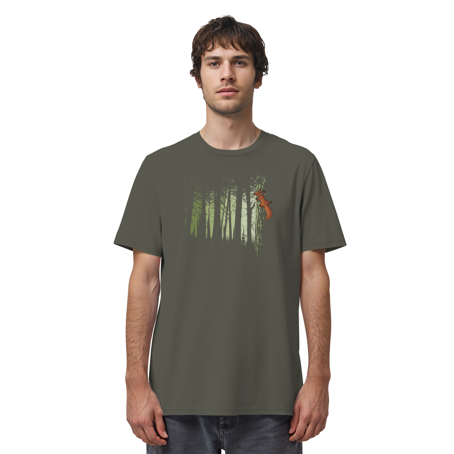 Eichhörnchen im Zwielicht-Wald - Organic Shirt