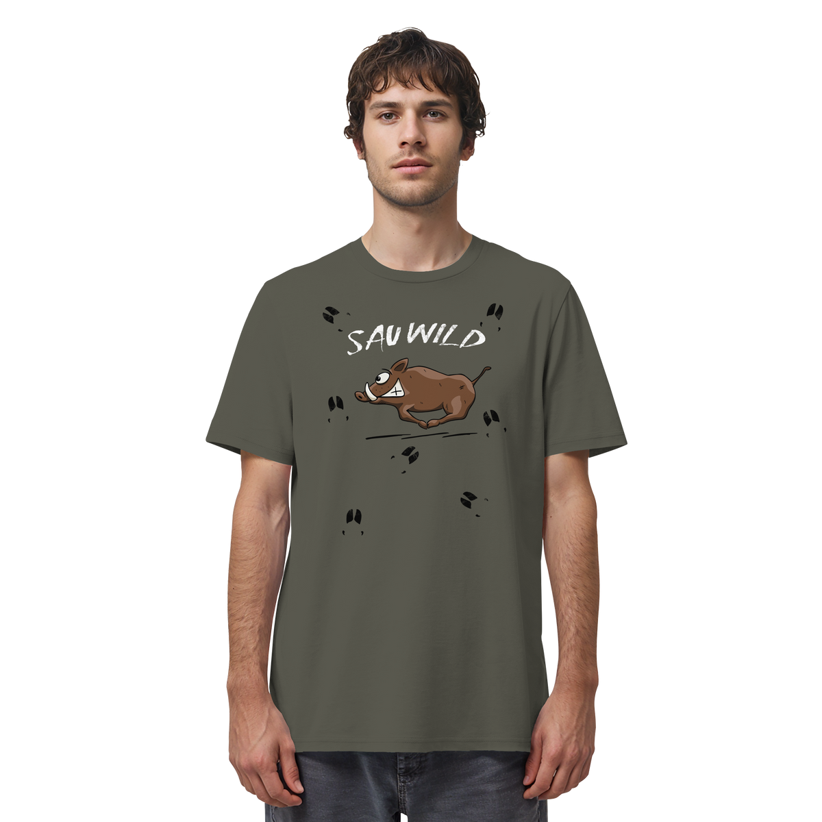 Sauwild wilde Sau | Wildschwein Keiler - Organic Shirt