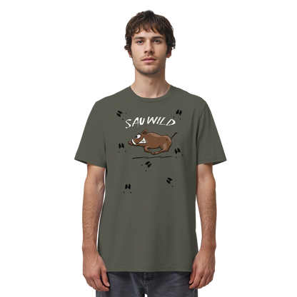Sauwild wilde Sau | Wildschwein Keiler - Organic Shirt