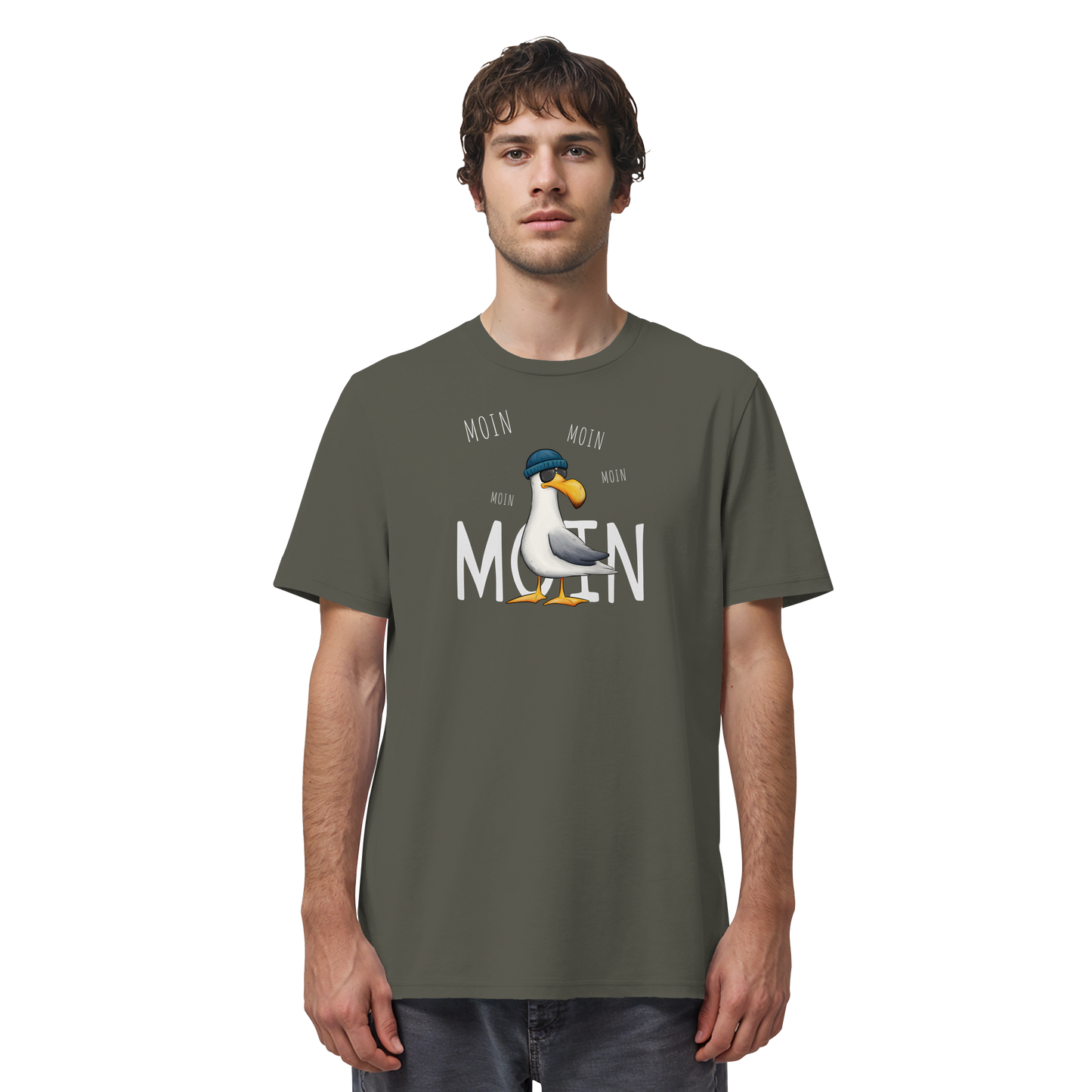 Moin Moin Lässige Hipster Möwe  - Organic Shirt