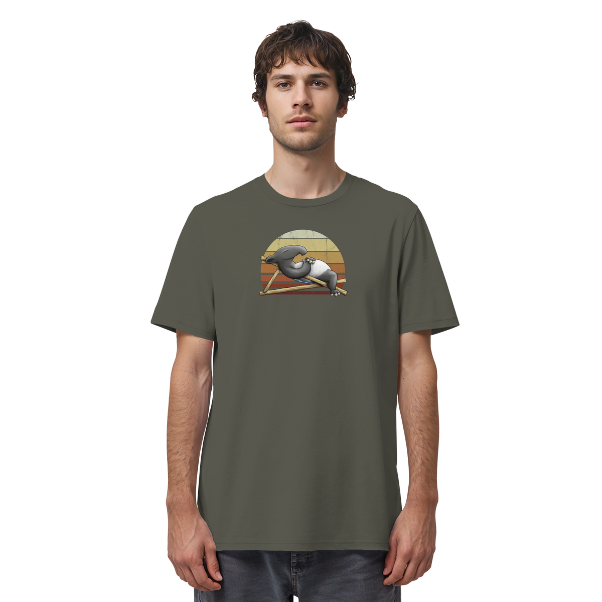 Lässiger Retro Sundown Tapir - Organic Shirt