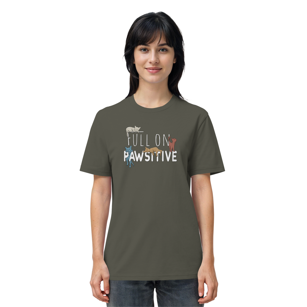 Full On Pawsitive! Gechillte Katzen - Organic Shirt