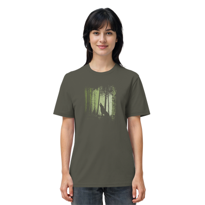 Einsamer Wolf im Zwielicht Wald  - Organic Shirt