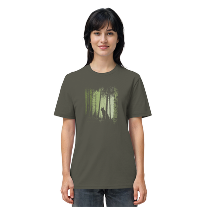 Luchs Wildkatze im Zwielicht Wald - Organic Shirt