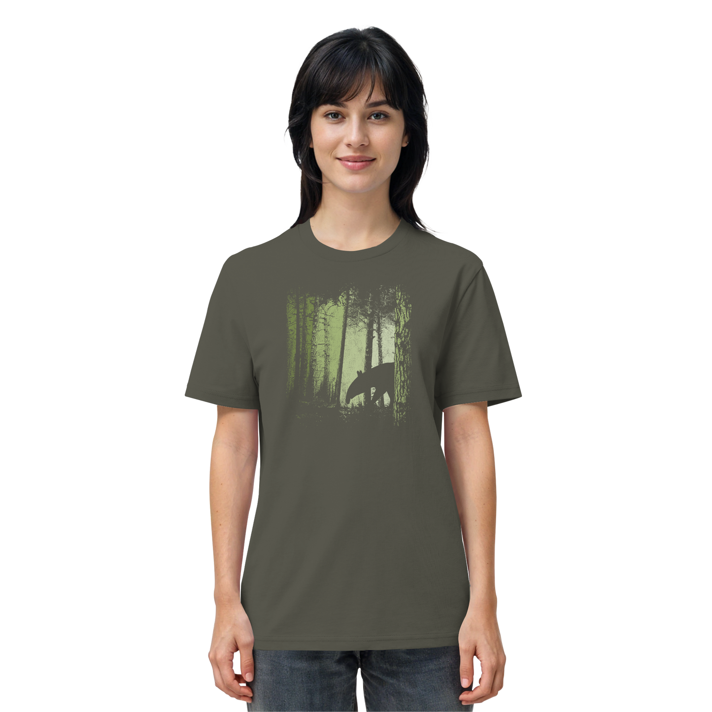 Lässiger Tapir im Zwielicht Wald - Organic Shirt