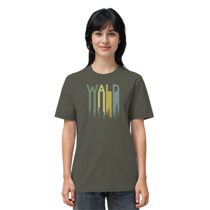 Wald Retro Forst Schriftzug - Organic Shirt