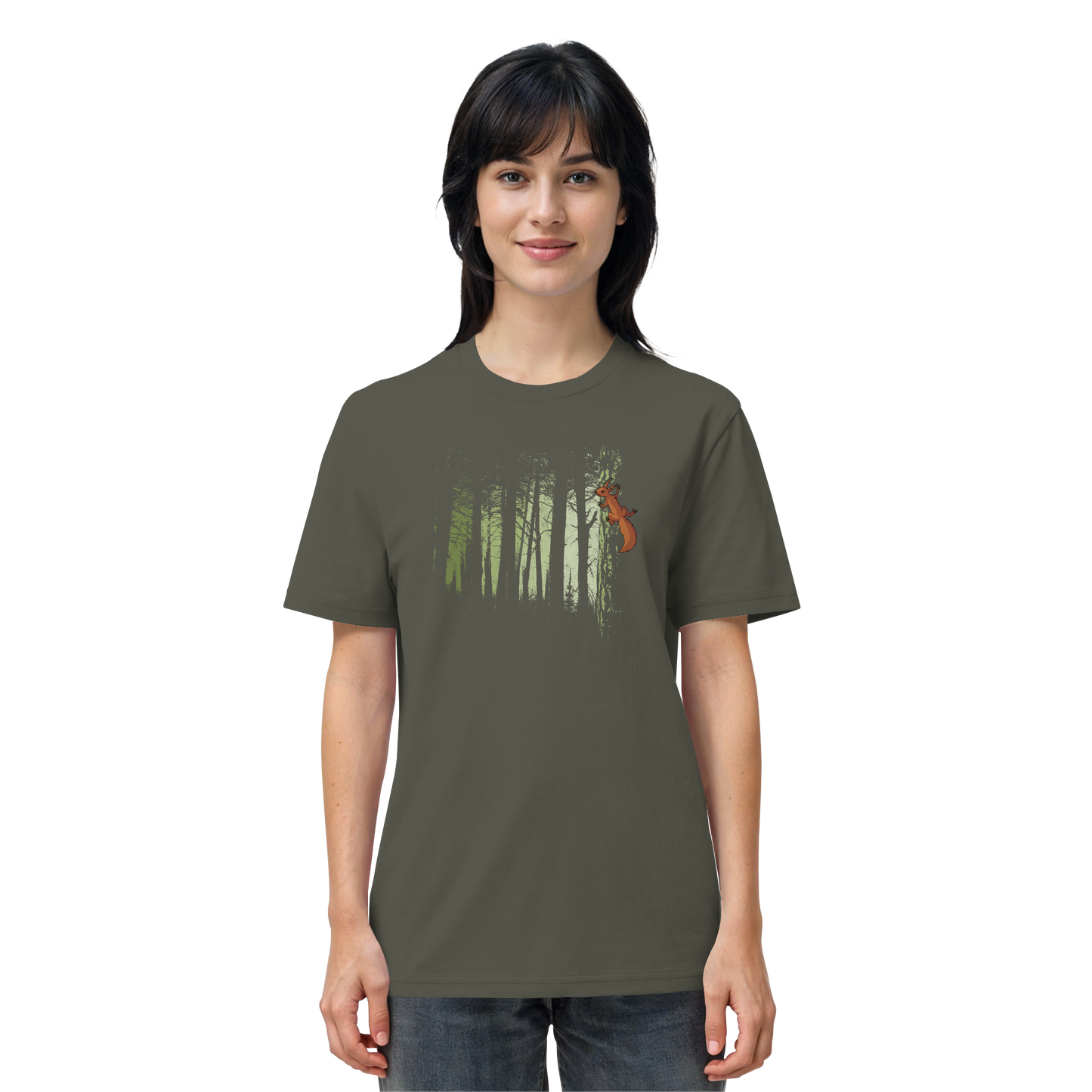 Eichhörnchen im Zwielicht-Wald - Organic Shirt