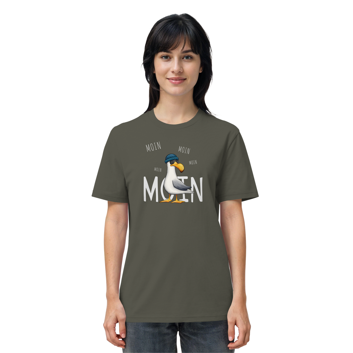 Moin Moin Lässige Hipster Möwe  - Organic Shirt