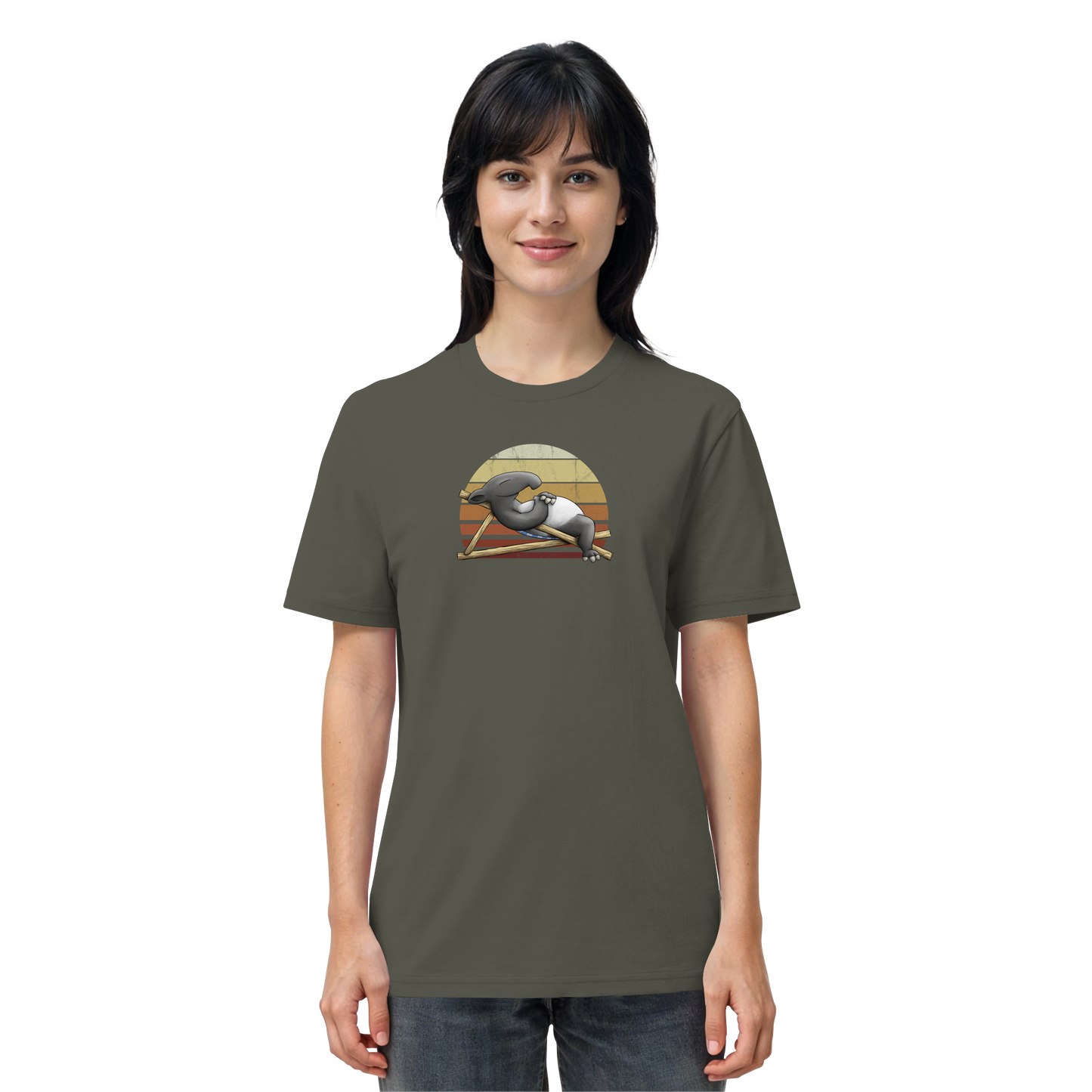 Lässiger Retro Sundown Tapir - Organic Shirt