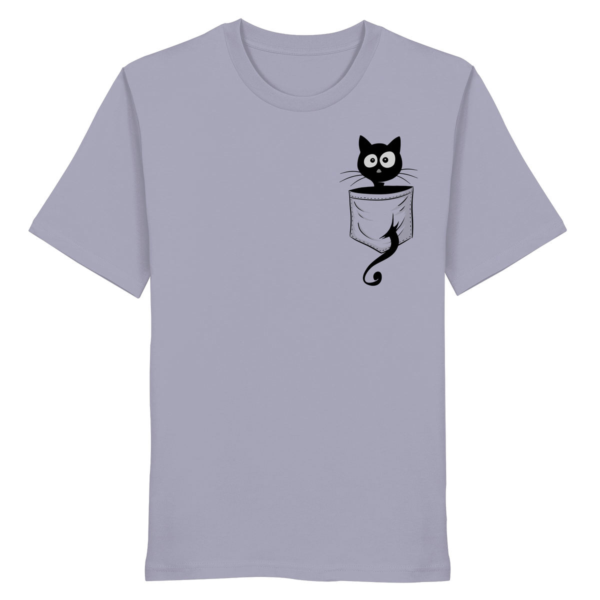 Schwarze Katze in der Tasche - Organic Shirt