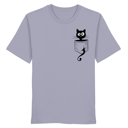 Schwarze Katze in der Tasche - Organic Shirt