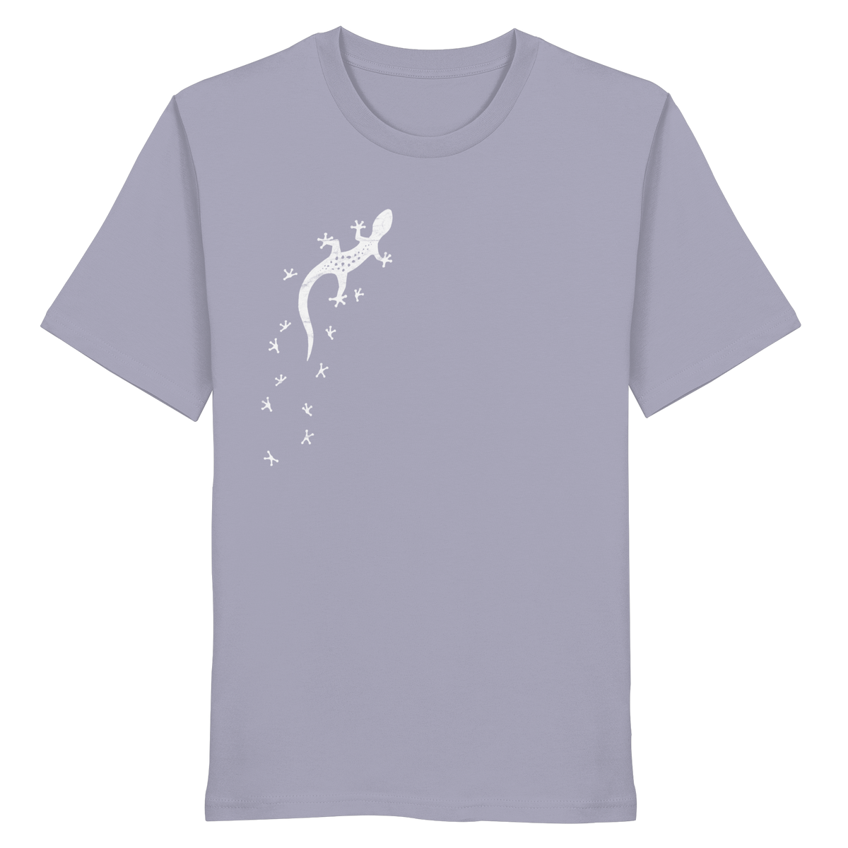 Gecko Eidechse Silhouette hell - Organic Shirt