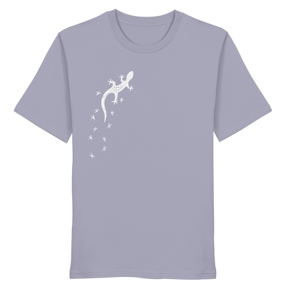 Gecko Eidechse Silhouette hell - Organic Shirt