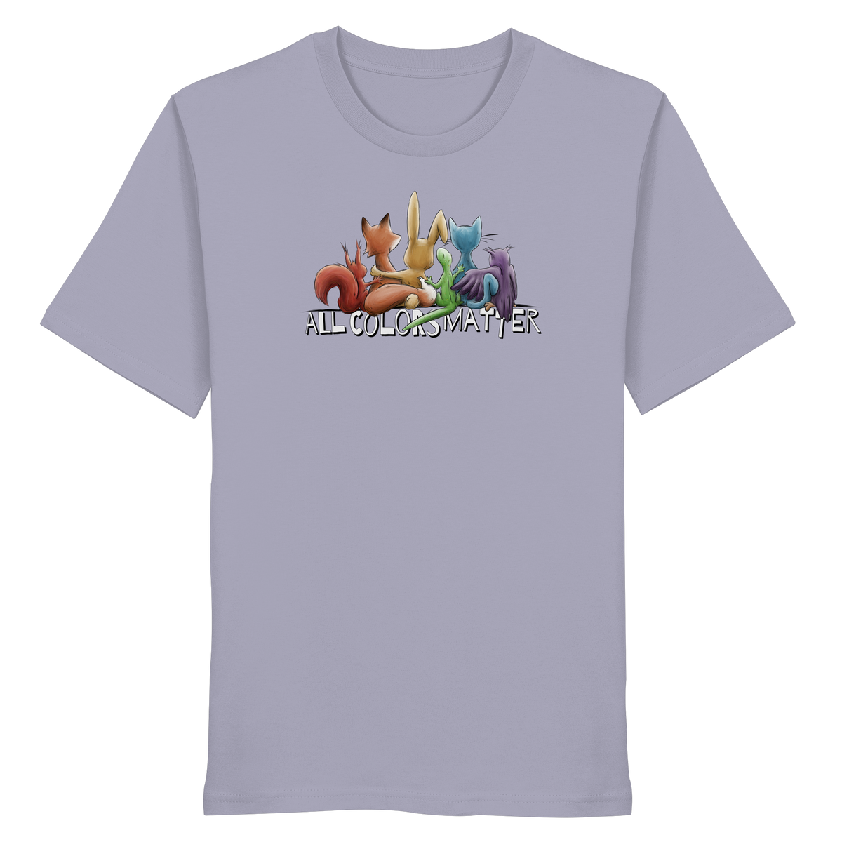 All Colors Matter! Regenbogen Tiere für Vielfalt - Organic Shirt