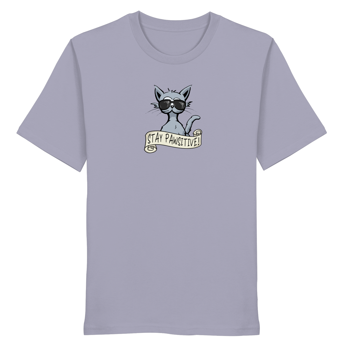 Stay Pawsitive Bleib lässig Hipster Katze - Organic Shirt