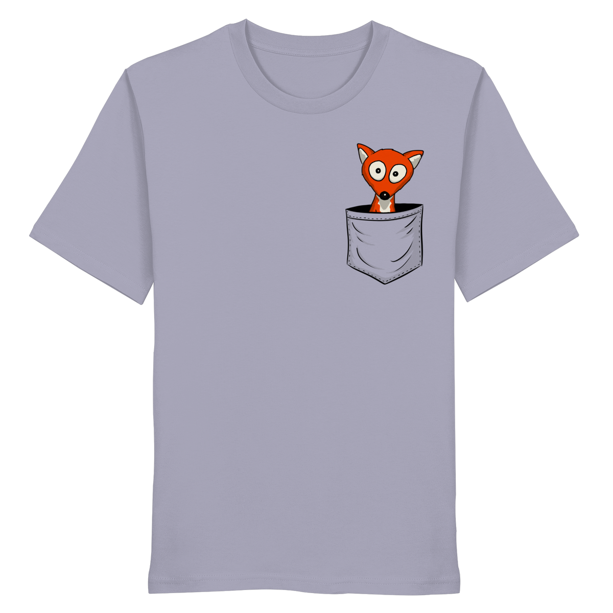 Fuchs in der Brusttasche | Taschen-Fuchs - Organic Shirt
