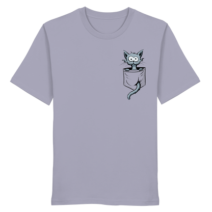 Verrückte Katze in Deiner Brust-Tasche - Organic Shirt
