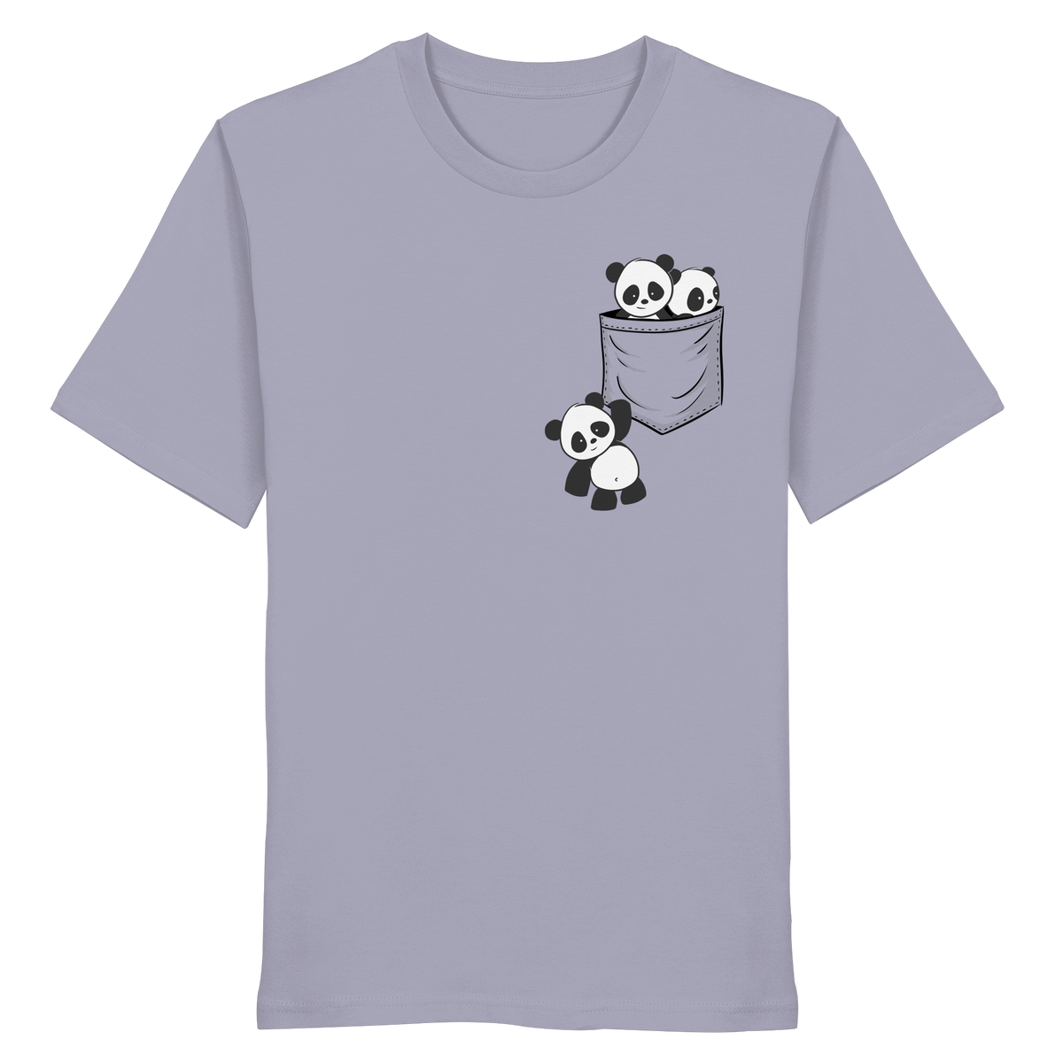 Kawaii Pandas in der Tasche - Organic Shirt