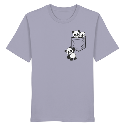 Kawaii Pandas in der Tasche - Organic Shirt