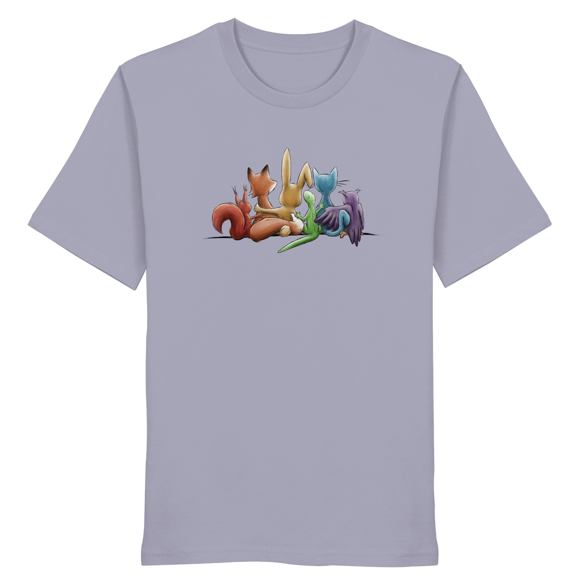 Regenbogen Tiere für Freundschaft, Toleranz und Vielfalt - Organic Shirt