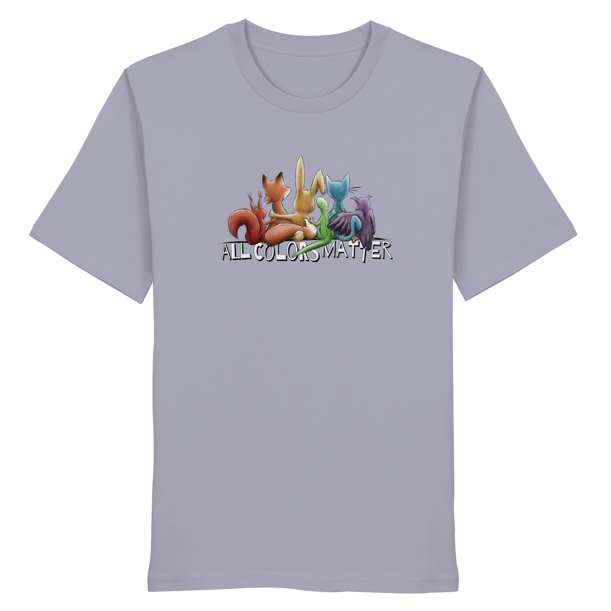 All Colors Matter! Regenbogen Tiere für Vielfalt - Organic Shirt