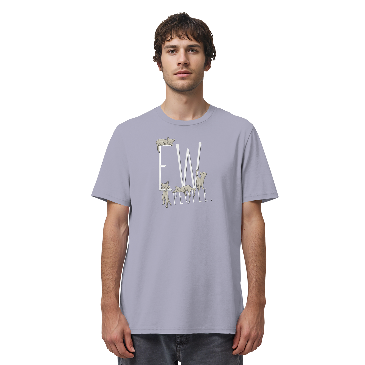 Ew, People. Sarkastische Katzen - Organic Shirt
