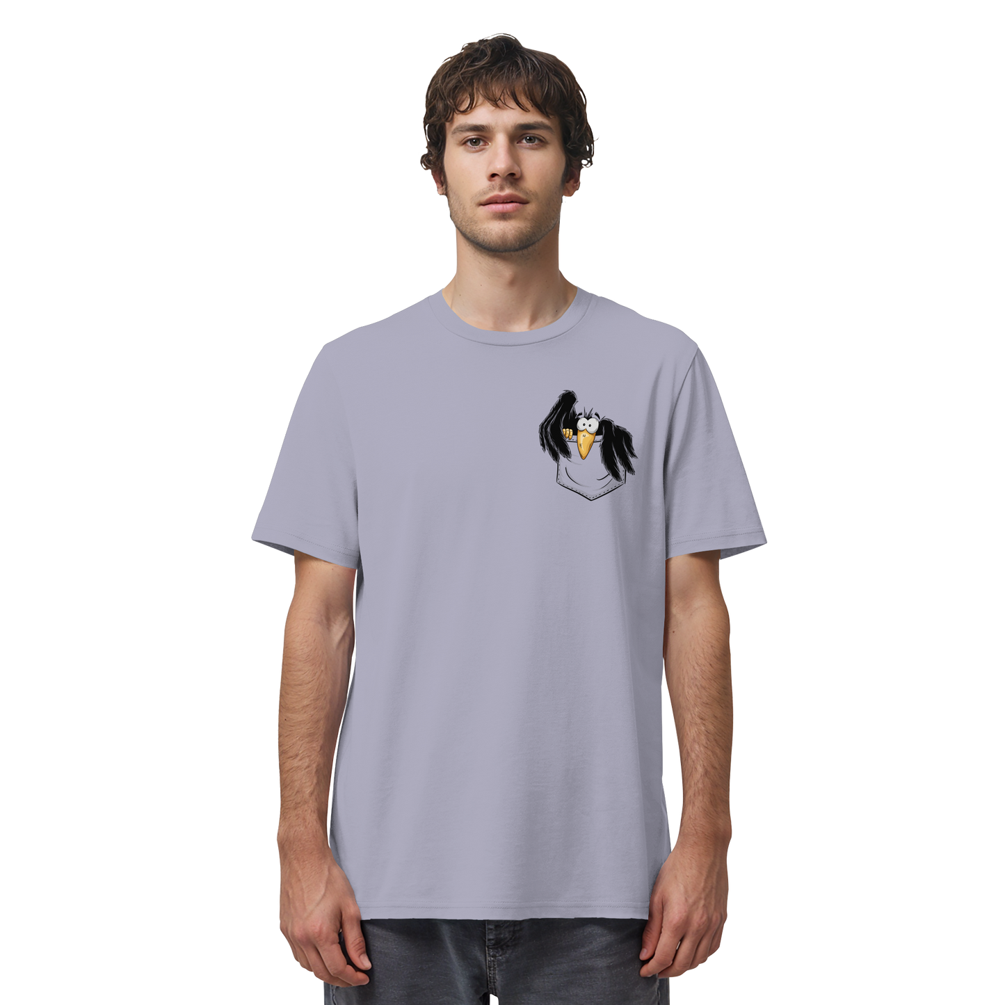 Kleiner Rabe | schwarze Krähe In Tasche - Organic Shirt